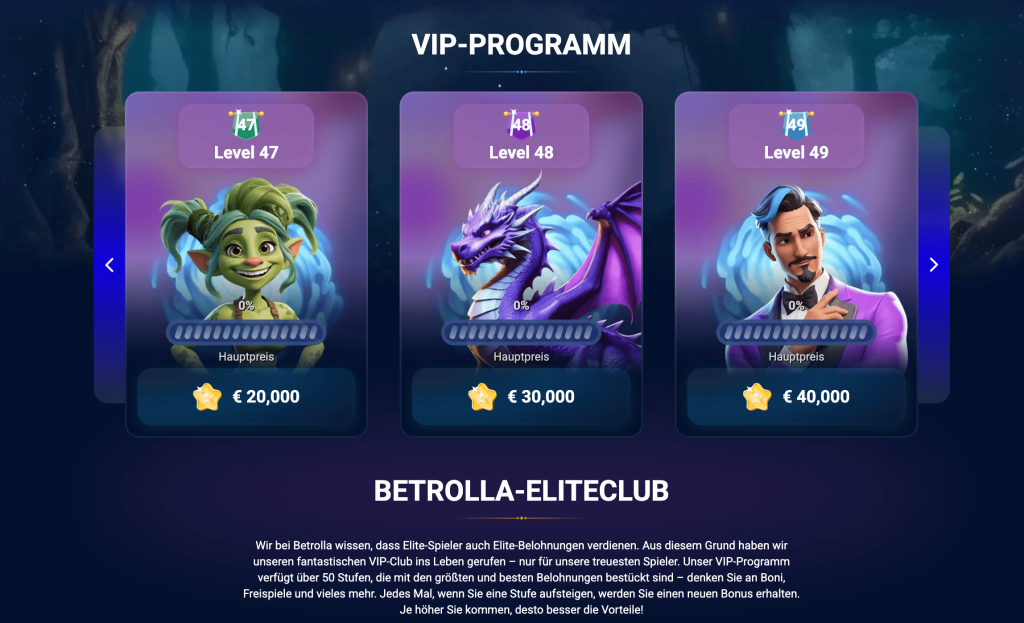 Betrolla VIP Reload 100%